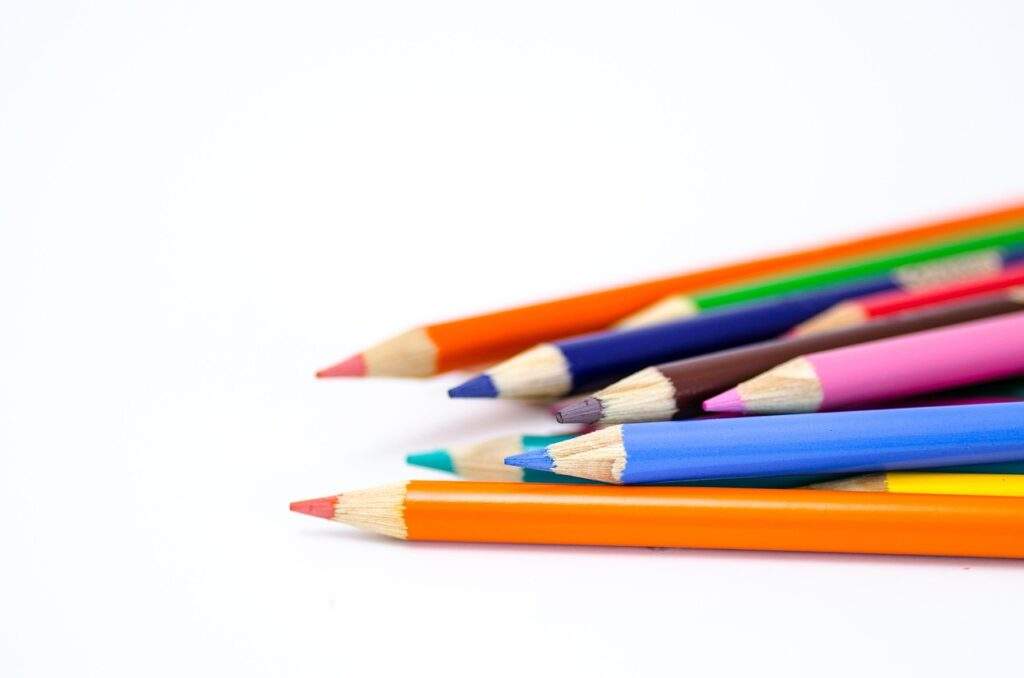office supplies, colored pencil, pencils, colours