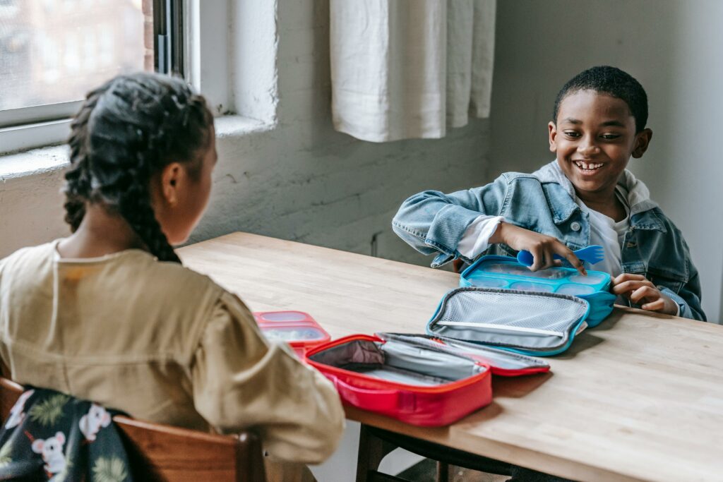 lunch box and water bottle for students